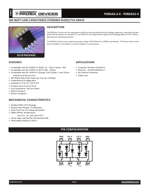 PSRDA05-4-T13 Datasheet PDF ProTek Devices.