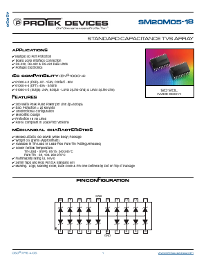SM20M05-18-LF-T13 Datasheet PDF ProTek Devices.