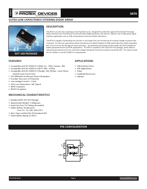 SR70-LF-T13 Datasheet PDF ProTek Devices.