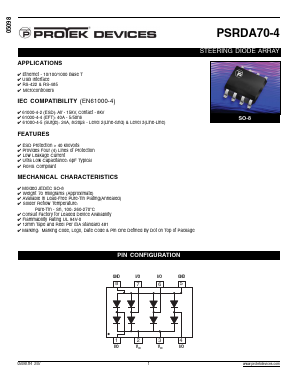 PSRDA70-4-T13 Datasheet PDF ProTek Devices.