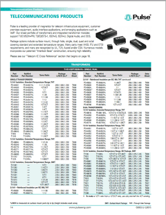PEB2095 Datasheet PDF Pulse Electronics