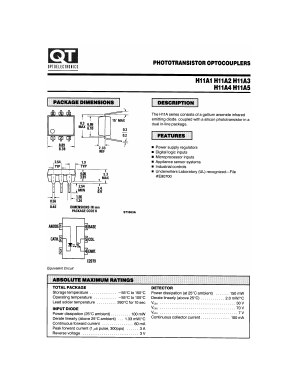 H11A4 Datasheet PDF QT Optoelectronics => Fairchildsemi