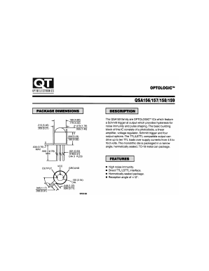 QSA158 Datasheet PDF QT Optoelectronics => Fairchildsemi