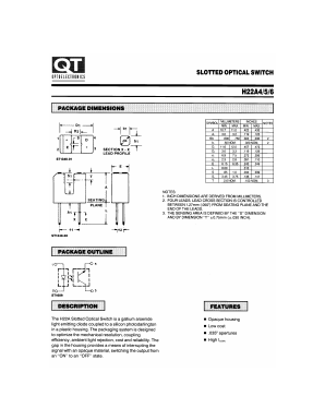 H22A5 Datasheet PDF QT Optoelectronics => Fairchildsemi