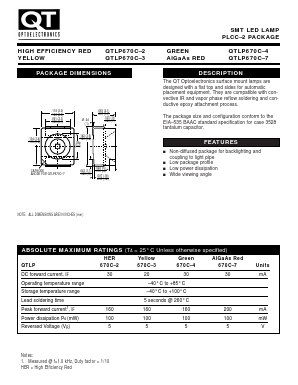 QTLP670C-3 Datasheet PDF QT Optoelectronics => Fairchildsemi