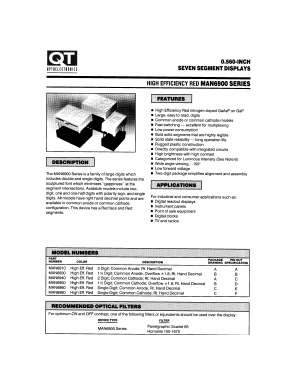 MAN6910 Datasheet PDF QT Optoelectronics => Fairchildsemi