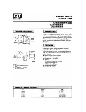 MR5020 Datasheet PDF QT Optoelectronics => Fairchildsemi
