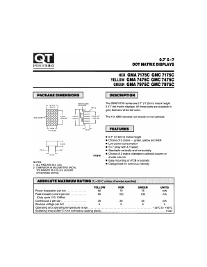 GMC7175C Datasheet PDF QT Optoelectronics => Fairchildsemi