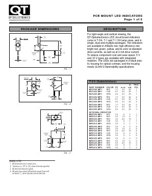 HLMP-1700-MP4B Datasheet PDF QT Optoelectronics => Fairchildsemi