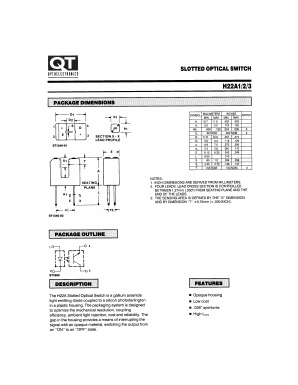 H22A3 Datasheet PDF QT Optoelectronics => Fairchildsemi