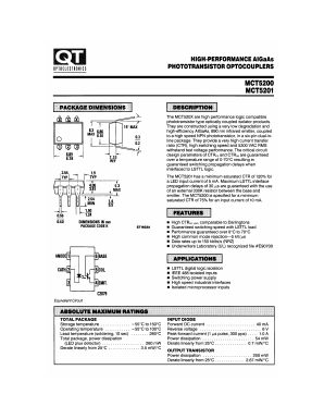 MCT5201 Datasheet PDF QT Optoelectronics => Fairchildsemi