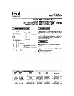 MV6753 Datasheet PDF QT Optoelectronics => Fairchildsemi