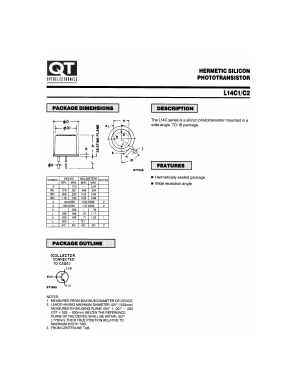 L14C1 Datasheet PDF QT Optoelectronics => Fairchildsemi