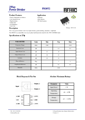 PD20T2 Datasheet PDF RFHIC