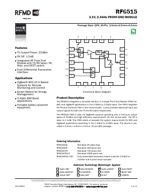 RF6515TR13 Datasheet PDF RF Micro Devices