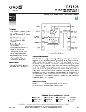 RF7303PCBA-410 Datasheet PDF RF Micro Devices