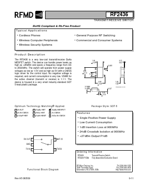 RF2436PCBA Datasheet PDF RF Micro Devices