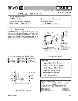 RF2638 Datasheet PDF RF Micro Devices