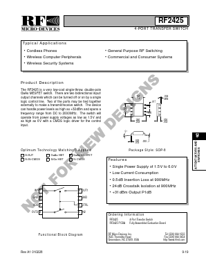 RF2425 Datasheet PDF RF Micro Devices