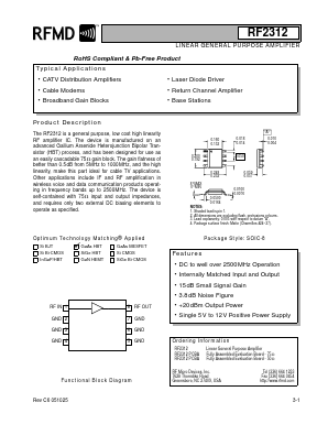 RF2312 Datasheet PDF RF Micro Devices