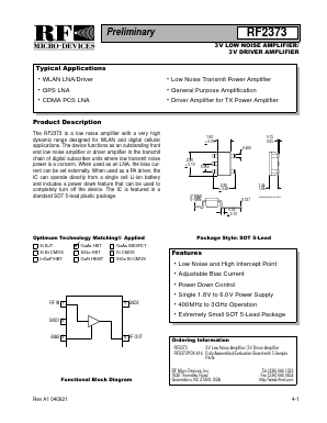 RF2373 Datasheet PDF RF Micro Devices
