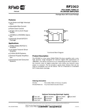 RF2362PCBA-41X Datasheet PDF RF Micro Devices