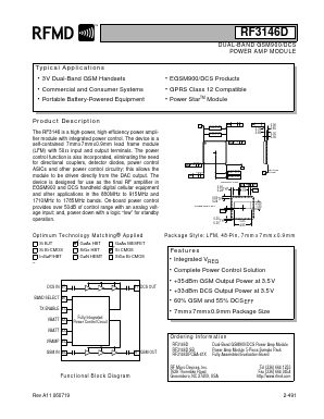 RF3146DPCBA-41X Datasheet PDF RF Micro Devices