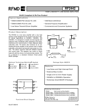 RF2442PCBA-H Datasheet PDF RF Micro Devices