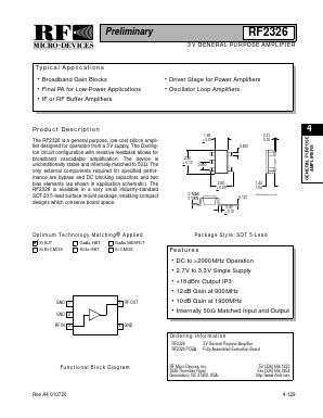 RF2326 Datasheet PDF RF Micro Devices