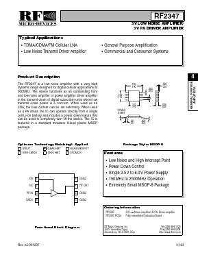 RF2347 Datasheet PDF RF Micro Devices