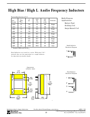 L-818 Datasheet PDF Rhombus Industries Inc.