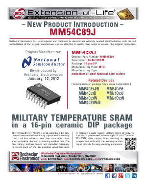 MM54C89W/B Datasheet PDF Rochester Electronics