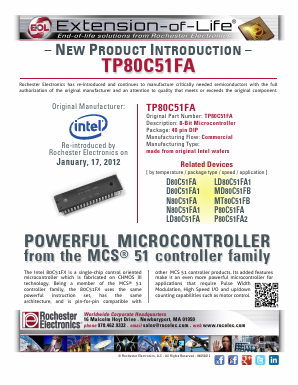 D80C51FA Datasheet PDF Rochester Electronics