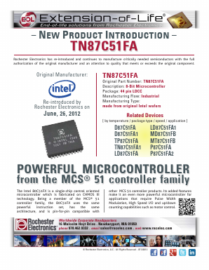 TP87C51FA Datasheet PDF Rochester Electronics