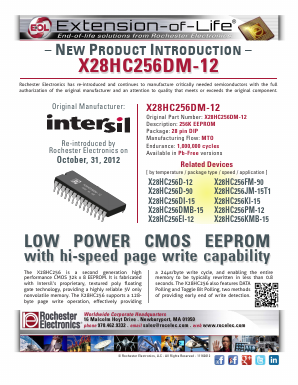 X28HC256 Datasheet PDF Rochester Electronics
