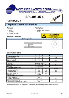 SPL405-045-4 Datasheet PDF Rochester Electronics