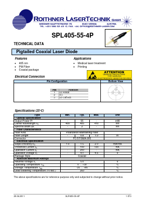 SPL405-55-4P Datasheet PDF Rochester Electronics