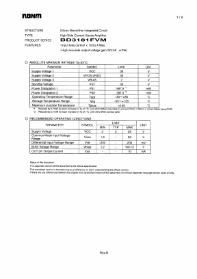 BD3181FVM Datasheet PDF ROHM Semiconductor