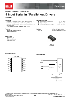 BU2050F-E2 Datasheet PDF ROHM Semiconductor