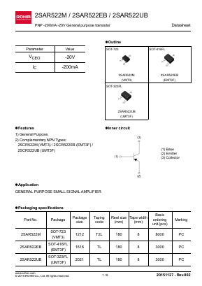 2SAR522UB Datasheet PDF ROHM Semiconductor