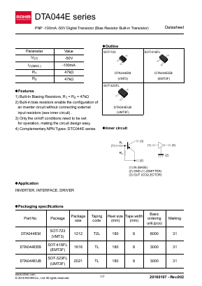 DTA044EEB Datasheet PDF ROHM Semiconductor