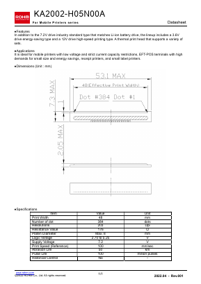 KA2002-H05N00A Datasheet PDF ROHM Semiconductor