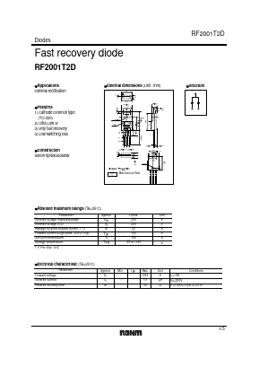 RF2001T2D Datasheet PDF ROHM Semiconductor