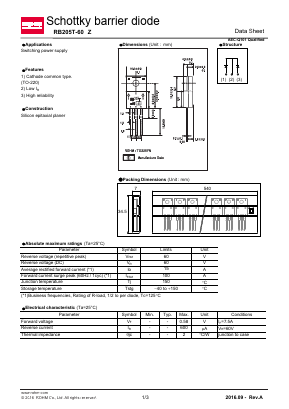 RB205T-60HZ Datasheet PDF ROHM Semiconductor