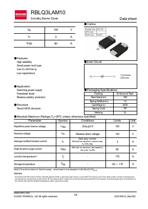 RBLQ3LAM10 Datasheet PDF ROHM Semiconductor