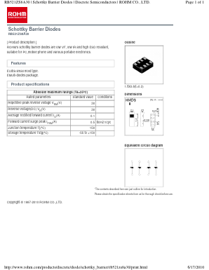 RB521ZS8A30 Datasheet PDF ROHM Semiconductor