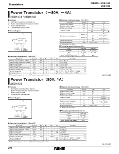2SB1474 Datasheet PDF ROHM Semiconductor