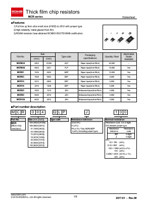 MCR50 Datasheet PDF ROHM Semiconductor