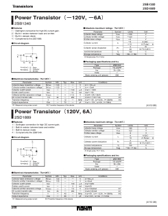 2SD1889 Datasheet PDF ROHM Semiconductor