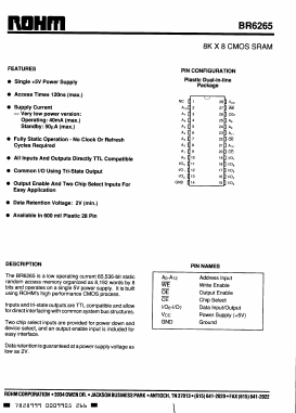 BR6265-12LL Datasheet PDF ROHM Semiconductor